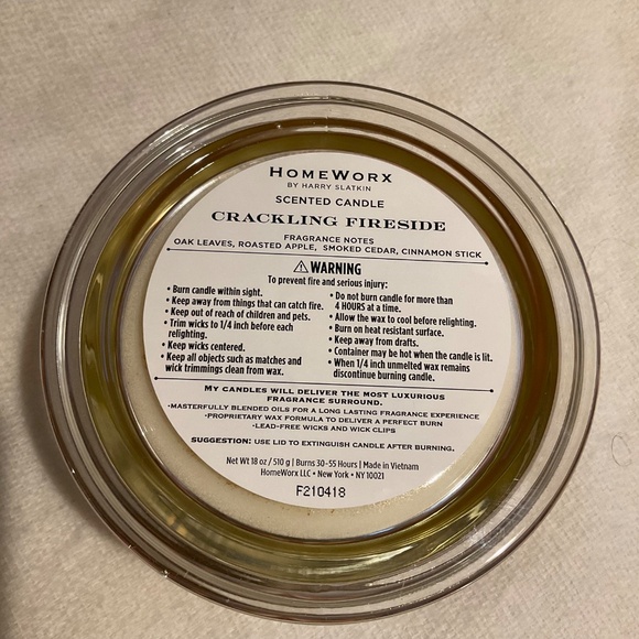 Homeworx Candle by Harry Slatkin 4 Wick Scented Crackling Fireside - Picture 5 of 12
